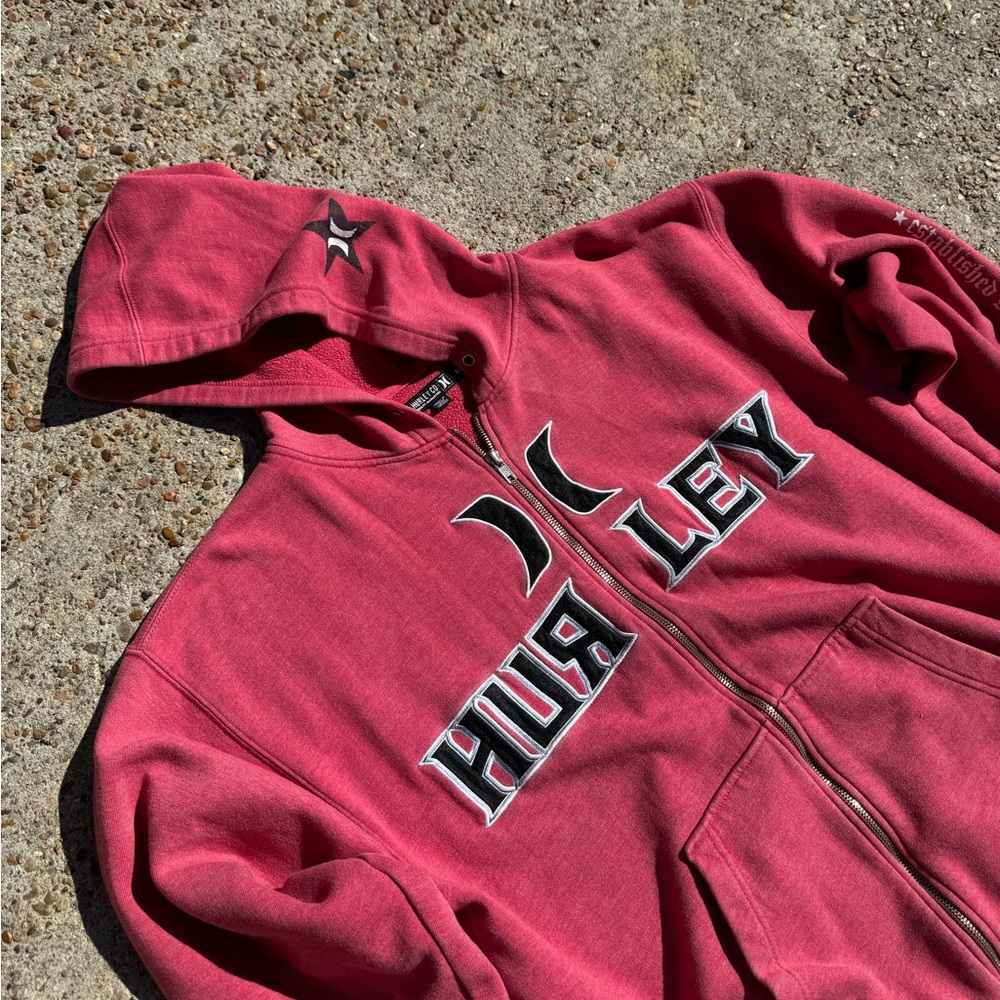 Pink Y2K Hurley Zipup | Size M